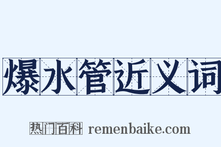 爆水管近义词是什么意思的图片